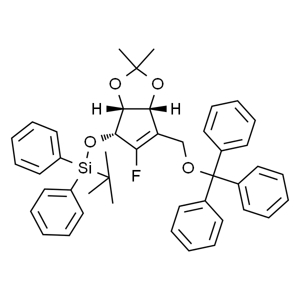 CAS: 805245-41-4|(((3aR,4R,6aR)-5-氟-2,2-二甲基-6-((甲苯磺酰氧基)甲基)-4,6a-二氢-3aH-环戊二烯并[d][1,3]-4-基)氧基)二苯基硅烷